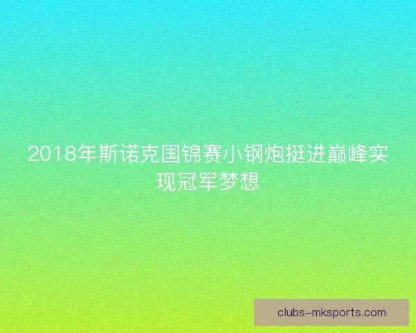 2018年斯诺克国锦赛小钢炮挺进巅峰实现冠军梦想 2018年斯诺克国锦赛小钢炮挺进巅峰实现冠军梦想